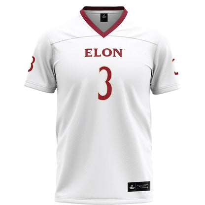 Elon - NCAA Football : Landyn Backey - White Football Jersey-0