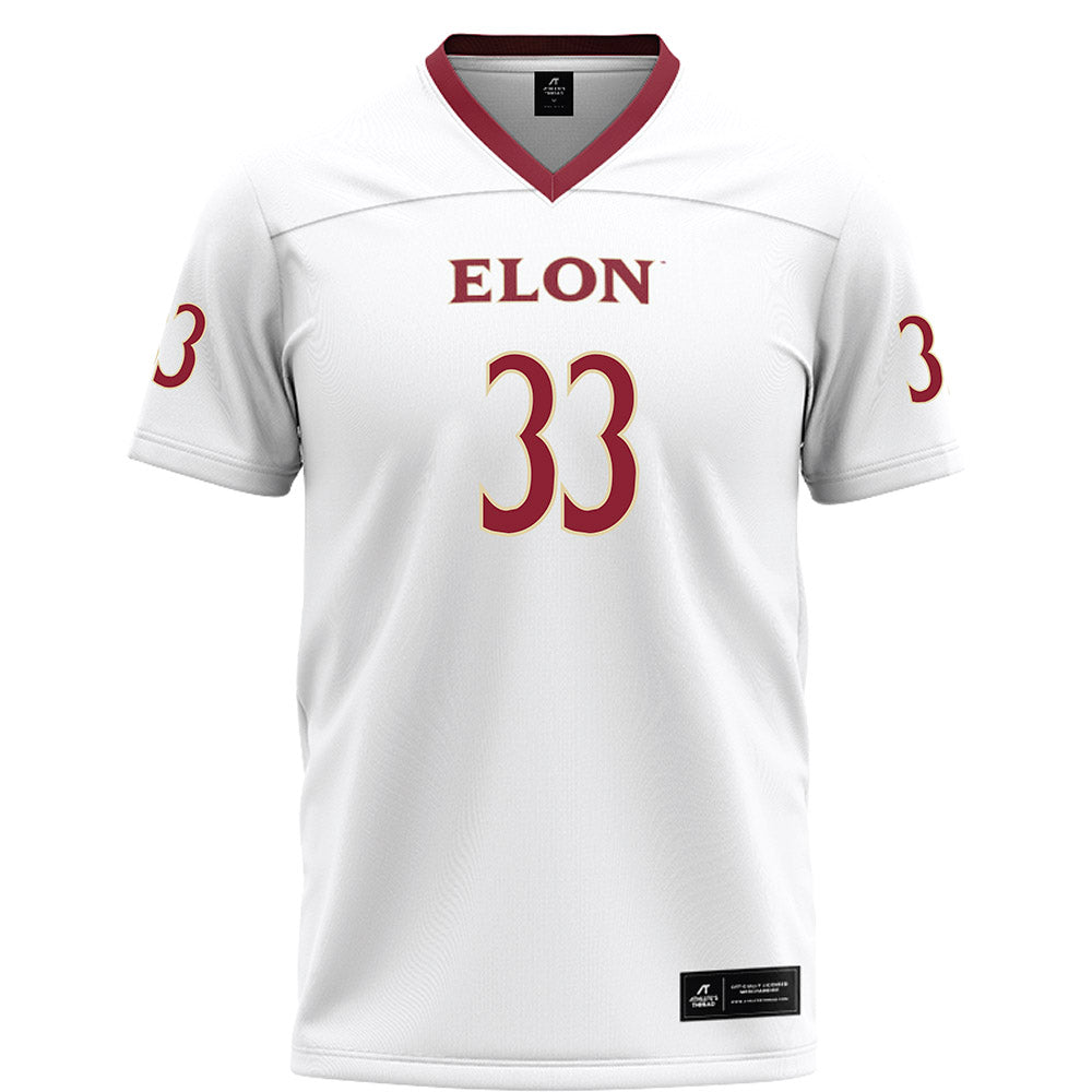 Elon - NCAA Football : Brodie Carroll - White Football Jersey-0