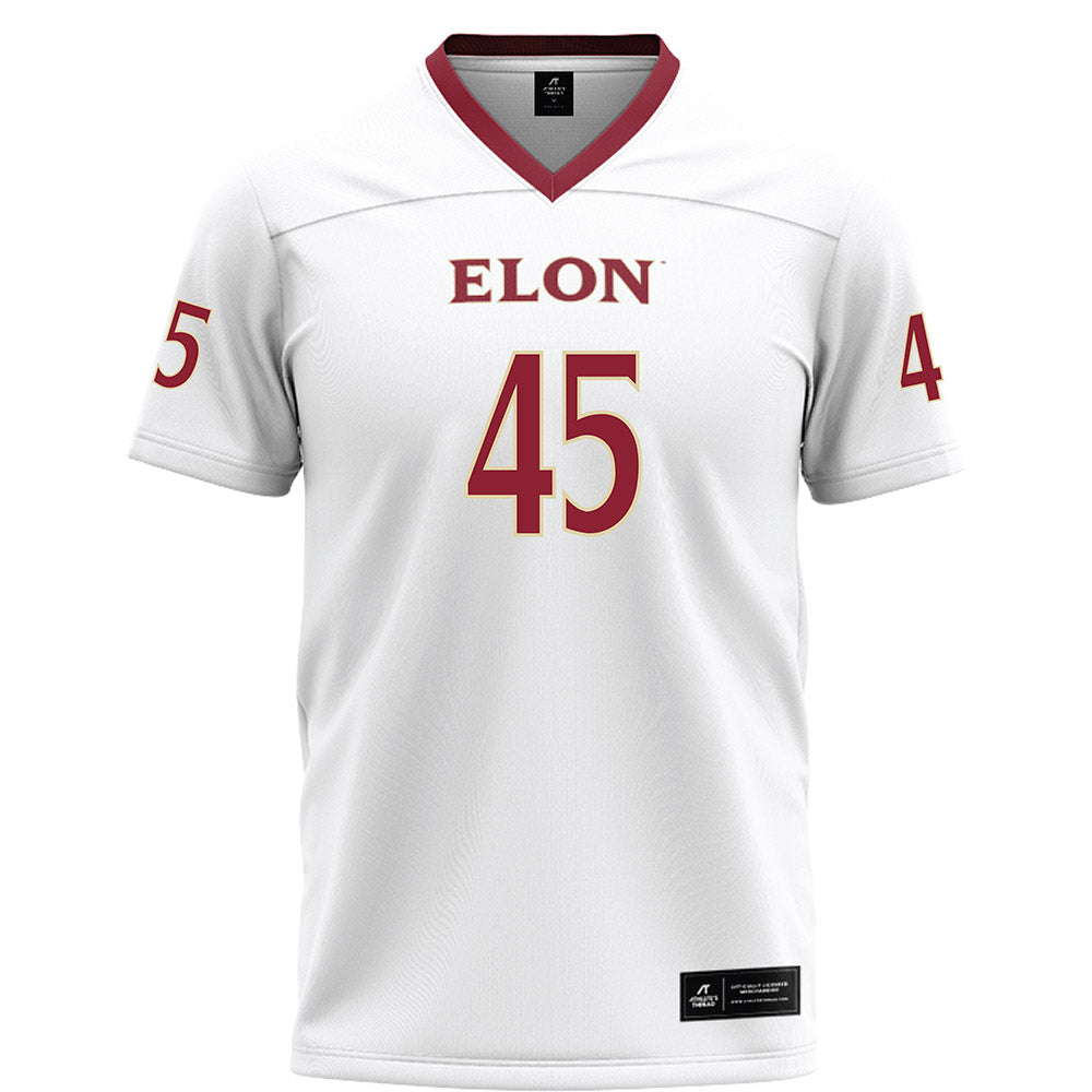 Elon - NCAA Football : Michael D'Angelo - White Football Jersey-0
