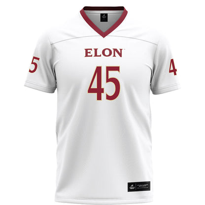 Elon - NCAA Football : Michael D'Angelo - White Football Jersey-0