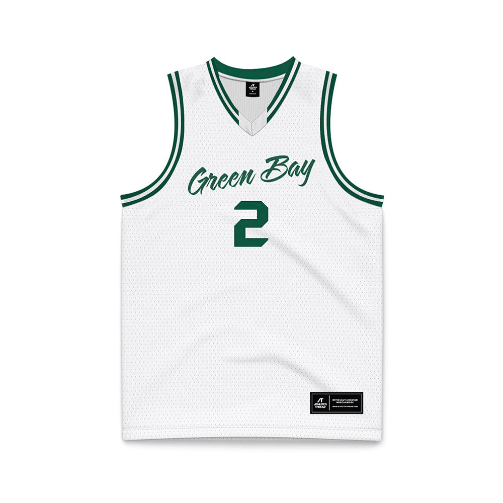 UW Green Bay - NCAA Men's Basketball : Preston Ruedinger - White Basketball Jersey