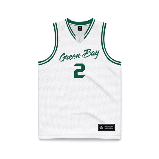 UW Green Bay - NCAA Men's Basketball : Preston Ruedinger - White Basketball Jersey