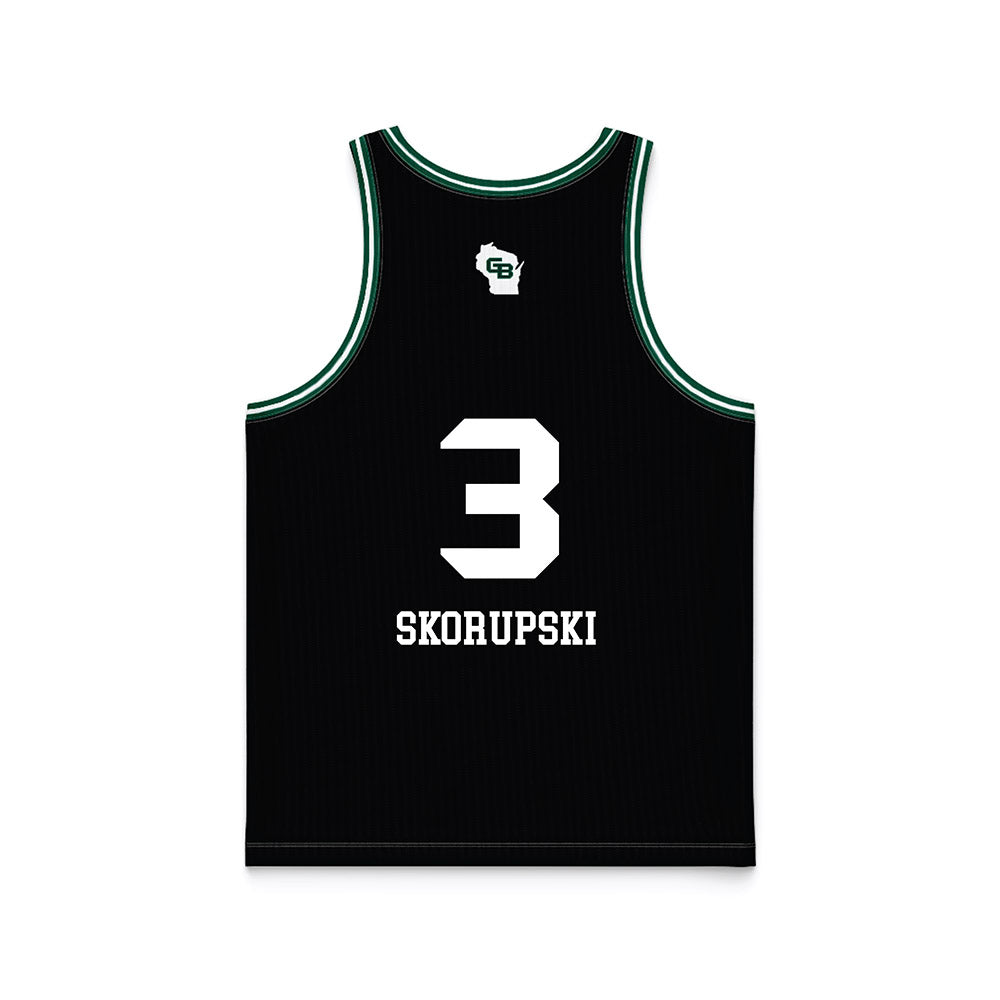 UW Green Bay - NCAA Women's Basketball : Madison Skorupski - Black Basketball Jersey-1