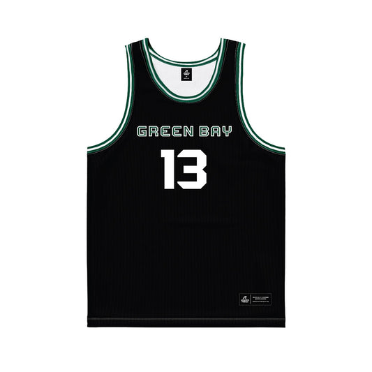 UW Green Bay - NCAA Women's Basketball : Madison Hoffmann - Black Basketball Jersey-0
