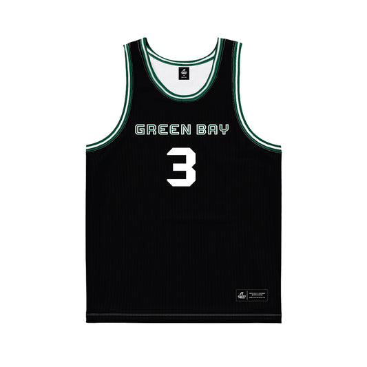 UW Green Bay - NCAA Women's Basketball : Madison Skorupski - Black Basketball Jersey-0