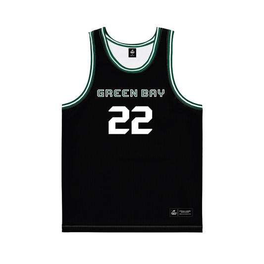 UW Green Bay - NCAA Women's Basketball : Gracie Grzesk - Black Basketball Jersey-0