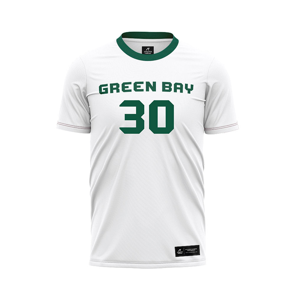 UW Green Bay - NCAA Men's Soccer : Josh Snyder - White Soccer Jersey