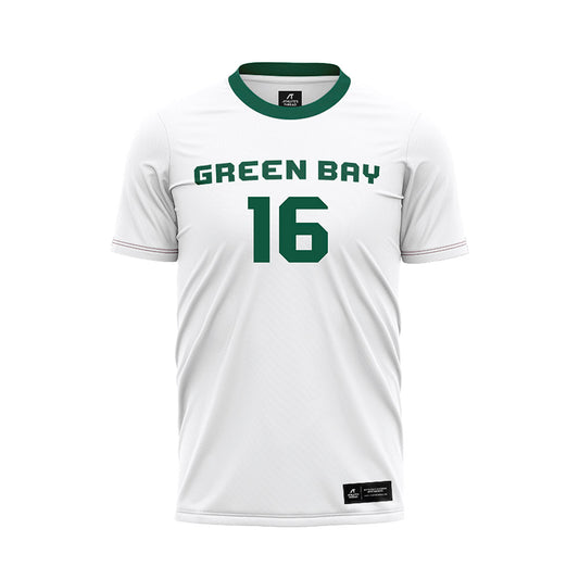 UW Green Bay - NCAA Men's Soccer : Dylan Drendel - White Soccer Jersey-0