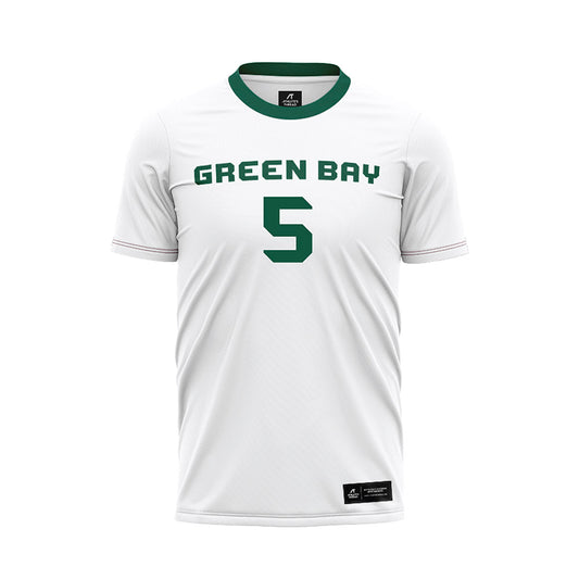 UW Green Bay - NCAA Men's Soccer : Ty Perkins - White Soccer Jersey-0