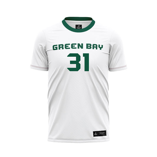 UW Green Bay - NCAA Men's Soccer : Carson Shene - White Soccer Jersey-0
