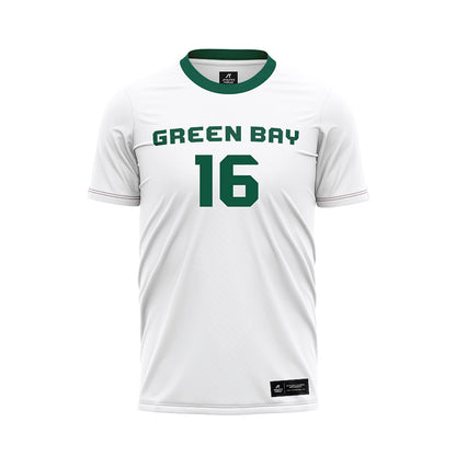 UW Green Bay - NCAA Men's Soccer : Isiah Flores - White Soccer Jersey