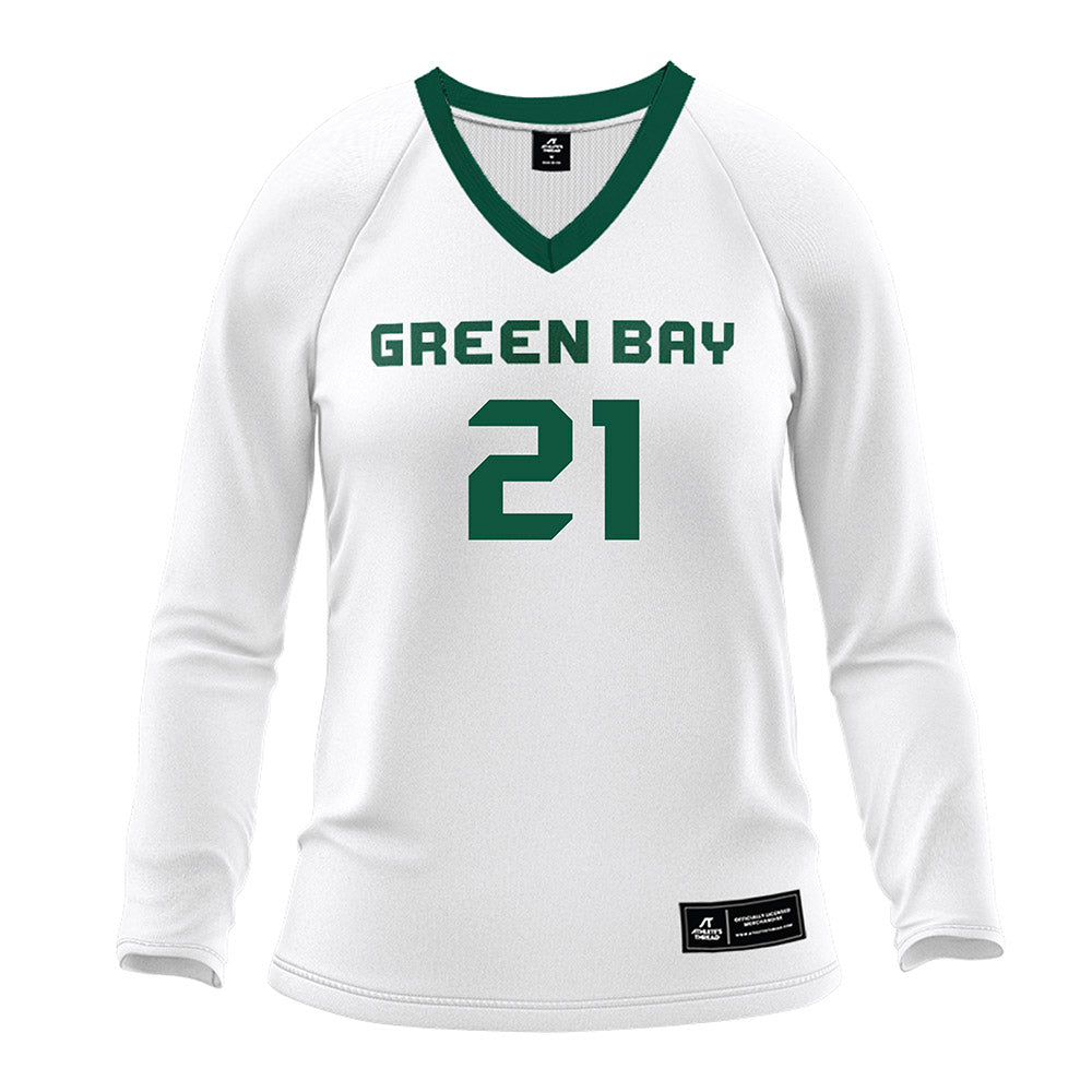 UW Green Bay - NCAA Women's Volleyball : Danilynn Schell - White Volleyball Jersey