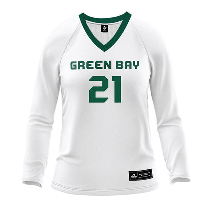 UW Green Bay - NCAA Women's Volleyball : Danilynn Schell - White Volleyball Jersey
