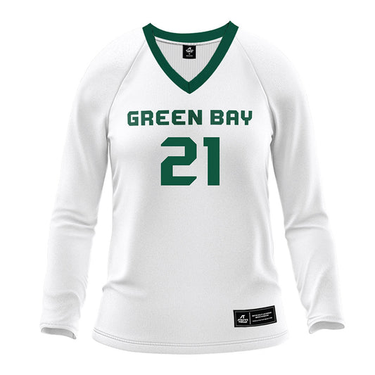 UW Green Bay - NCAA Women's Volleyball : Danilynn Schell - White Volleyball Jersey