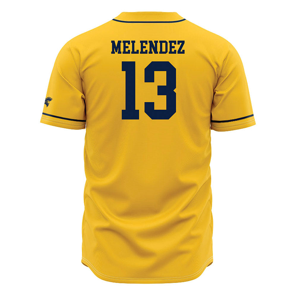 East Tennessee State - NCAA Baseball : Axel Melendez - Gold Jersey-1