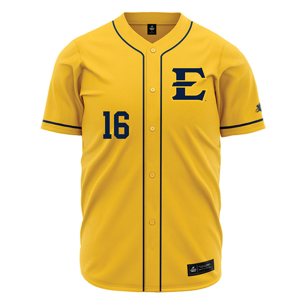 East Tennessee State - NCAA Baseball : Joey Little - Gold Jersey-0