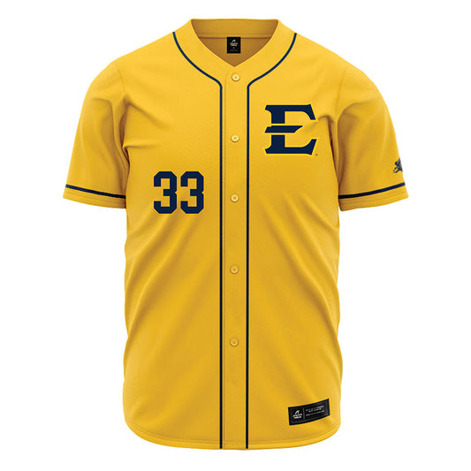 East Tennessee State - NCAA Baseball : Gabe Juarez - Gold Jersey-0