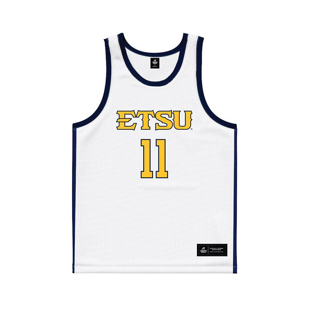 East Tennessee State - NCAA Women's Basketball : Carmen Richardson - White Basketball Jersey