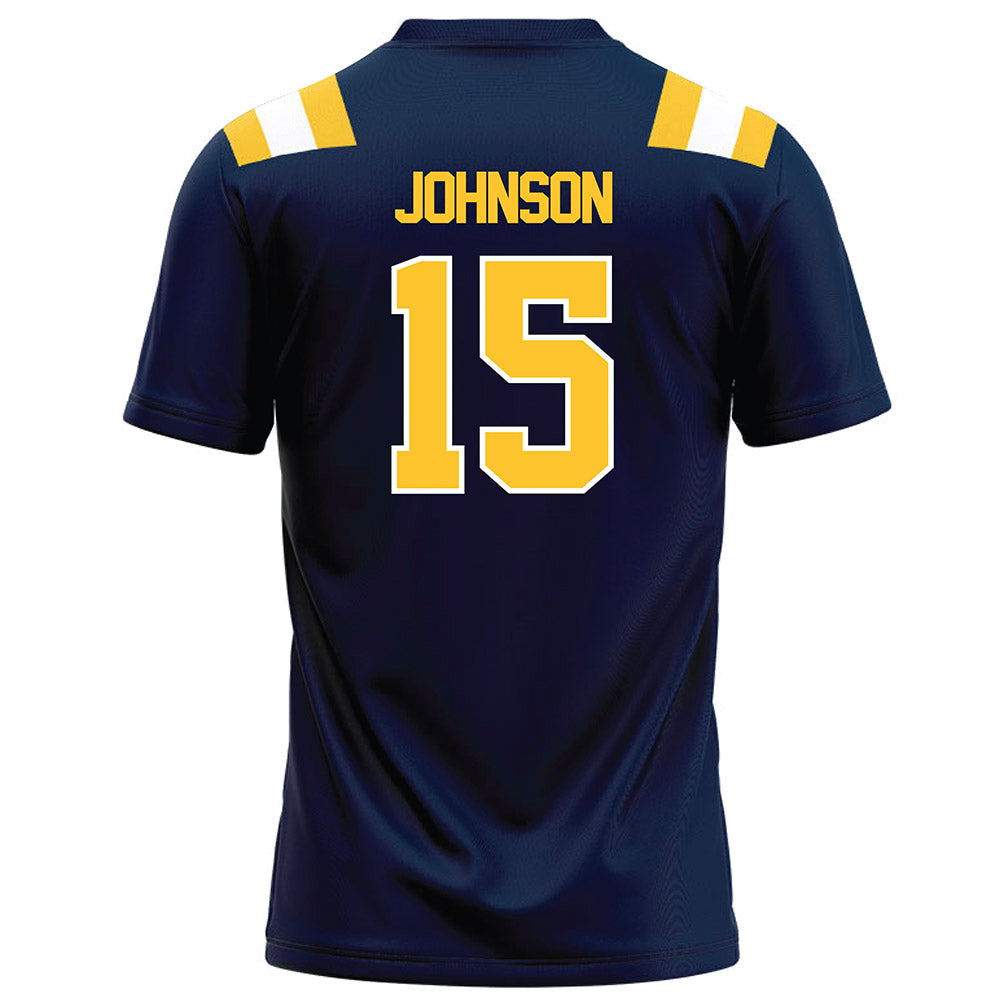 East Tennessee State - NCAA Football : Ewan Johnson - Navy Football Jersey