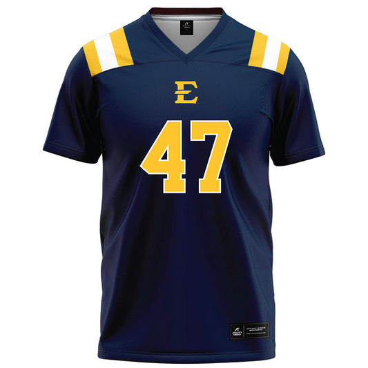 East Tennessee State - NCAA Football : Ramani Bruton - Navy Football Jersey-0