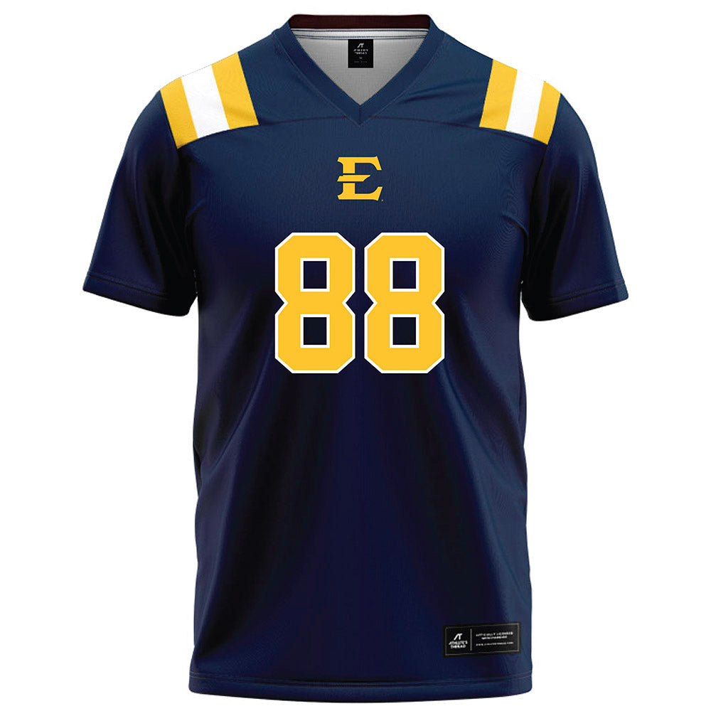East Tennessee State - NCAA Football : Charlie Browder - Navy Football Jersey-0
