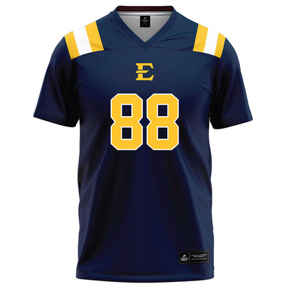 East Tennessee State - NCAA Football : Charlie Browder - Navy Football Jersey-0