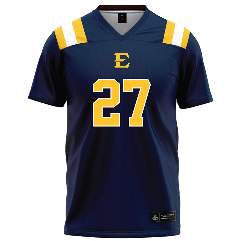 East Tennessee State - NCAA Football : Teddy Wilson - Navy Football Jersey-0