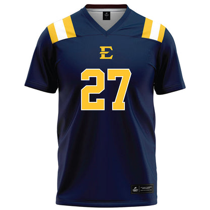East Tennessee State - NCAA Football : Teddy Wilson - Navy Football Jersey-0