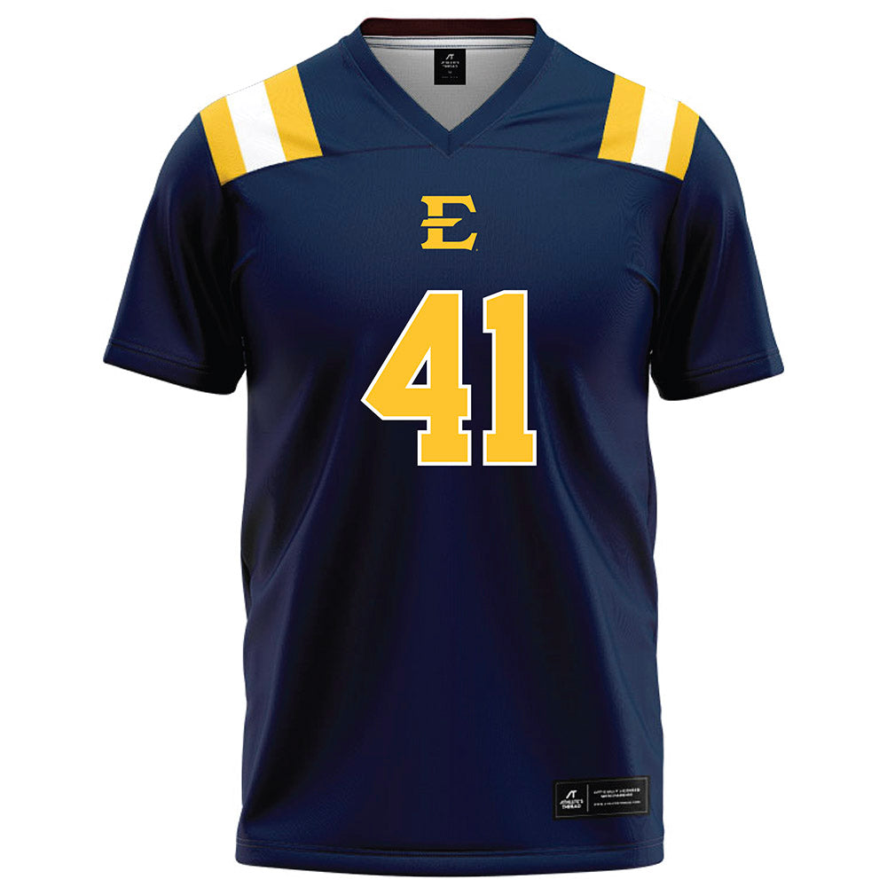 East Tennessee State - NCAA Football : Nathan Holbrook - Navy Football Jersey-0