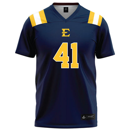 East Tennessee State - NCAA Football : Nathan Holbrook - Navy Football Jersey-0