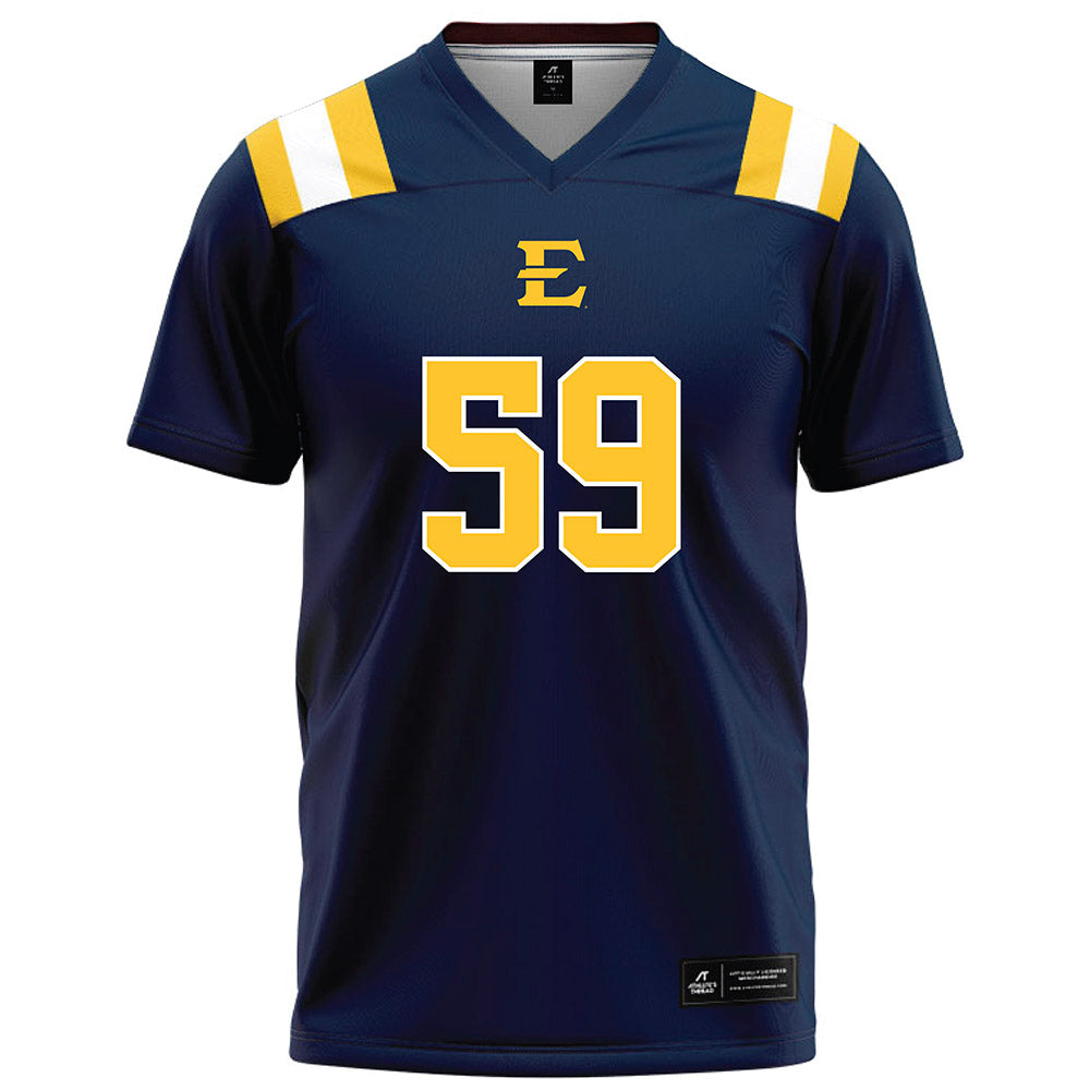 East Tennessee State - NCAA Football : Taylor McClure - Navy Football Jersey-0