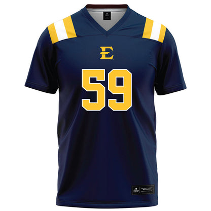 East Tennessee State - NCAA Football : Taylor McClure - Navy Football Jersey-0