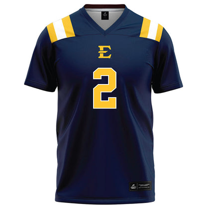 East Tennessee State - NCAA Football : William McRainey - Navy Football Jersey