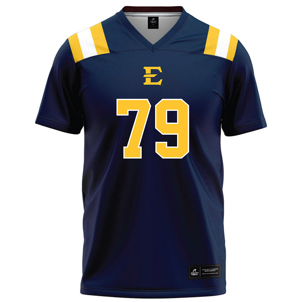 East Tennessee State - NCAA Football : Mitchell Dunlap - Navy Football Jersey-0