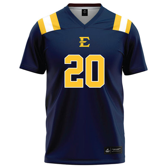 East Tennessee State - NCAA Football : Weston Edmondson - Navy Football Jersey-0