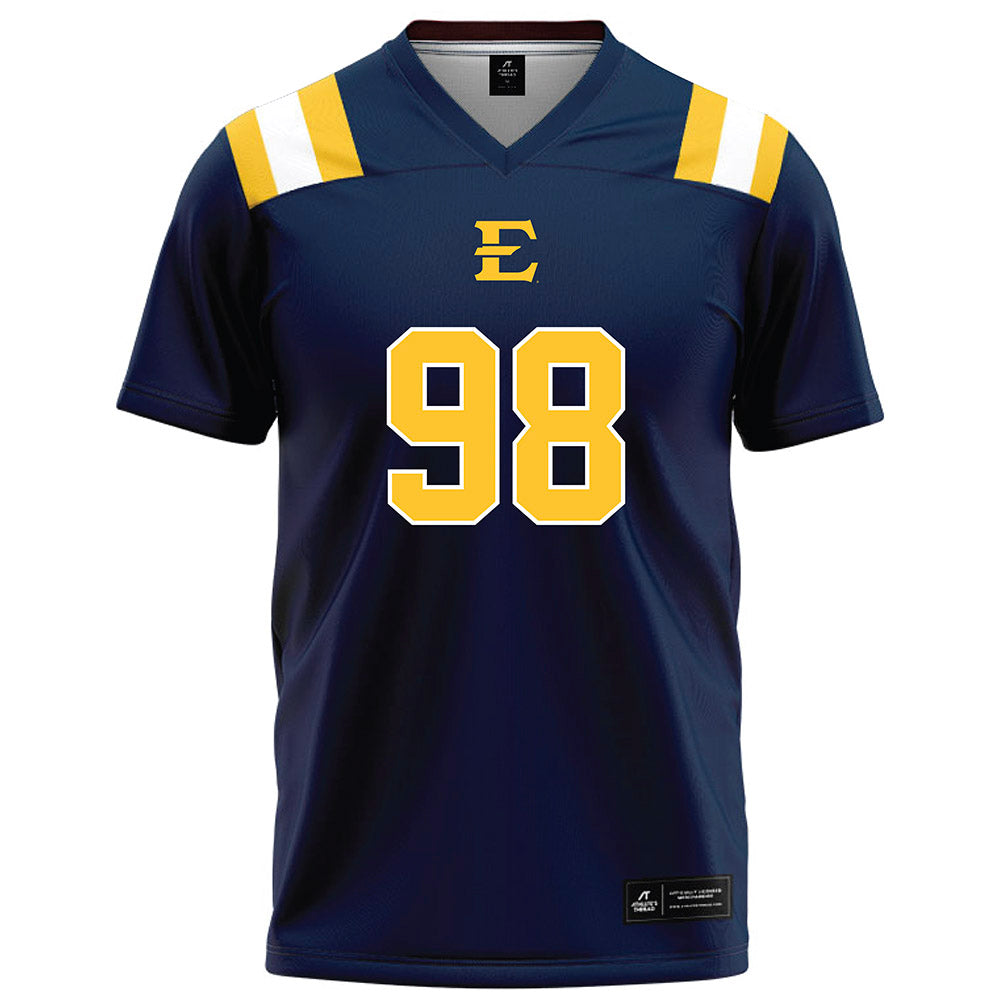 East Tennessee State - NCAA Football : Jai Barnes - Navy Football Jersey-0