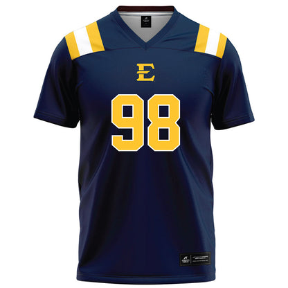 East Tennessee State - NCAA Football : Jai Barnes - Navy Football Jersey-0