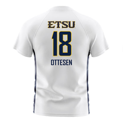East Tennessee State - NCAA Men's Soccer : Anton Ottesen - White Soccer Jersey-1