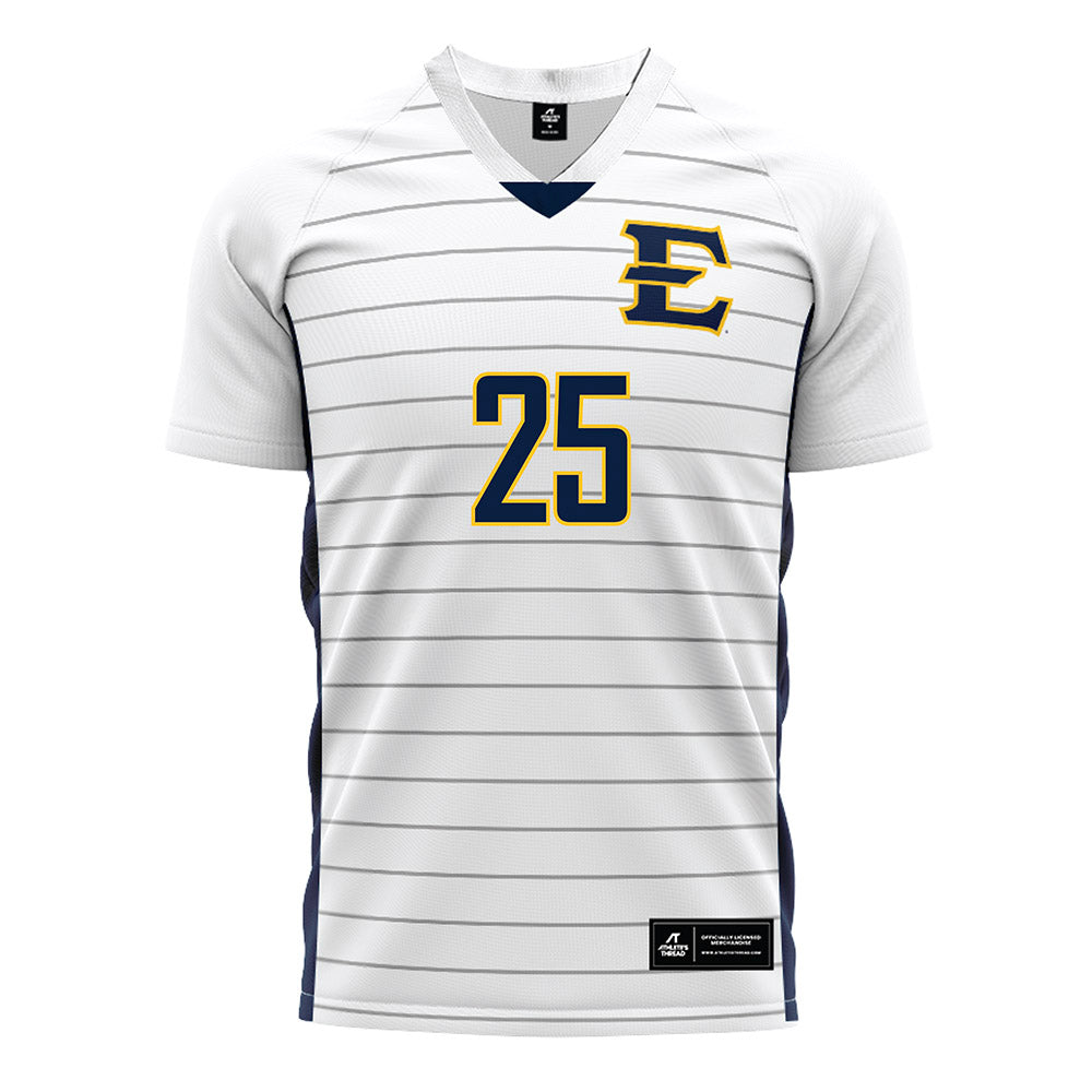 East Tennessee State - NCAA Men's Soccer : Shewit Worton - White Soccer Jersey-0