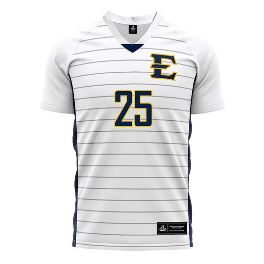 East Tennessee State - NCAA Men's Soccer : Shewit Worton - White Soccer Jersey-0