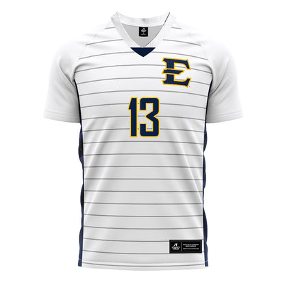 East Tennessee State - NCAA Men's Soccer : Jason Gun - White Soccer Jersey-0