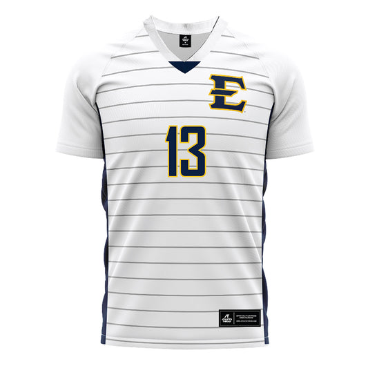 East Tennessee State - NCAA Men's Soccer : Jason Gun - White Soccer Jersey-0