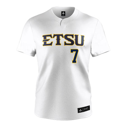 East Tennessee State - NCAA Softball : Sarah Fonseca - White Jersey-0