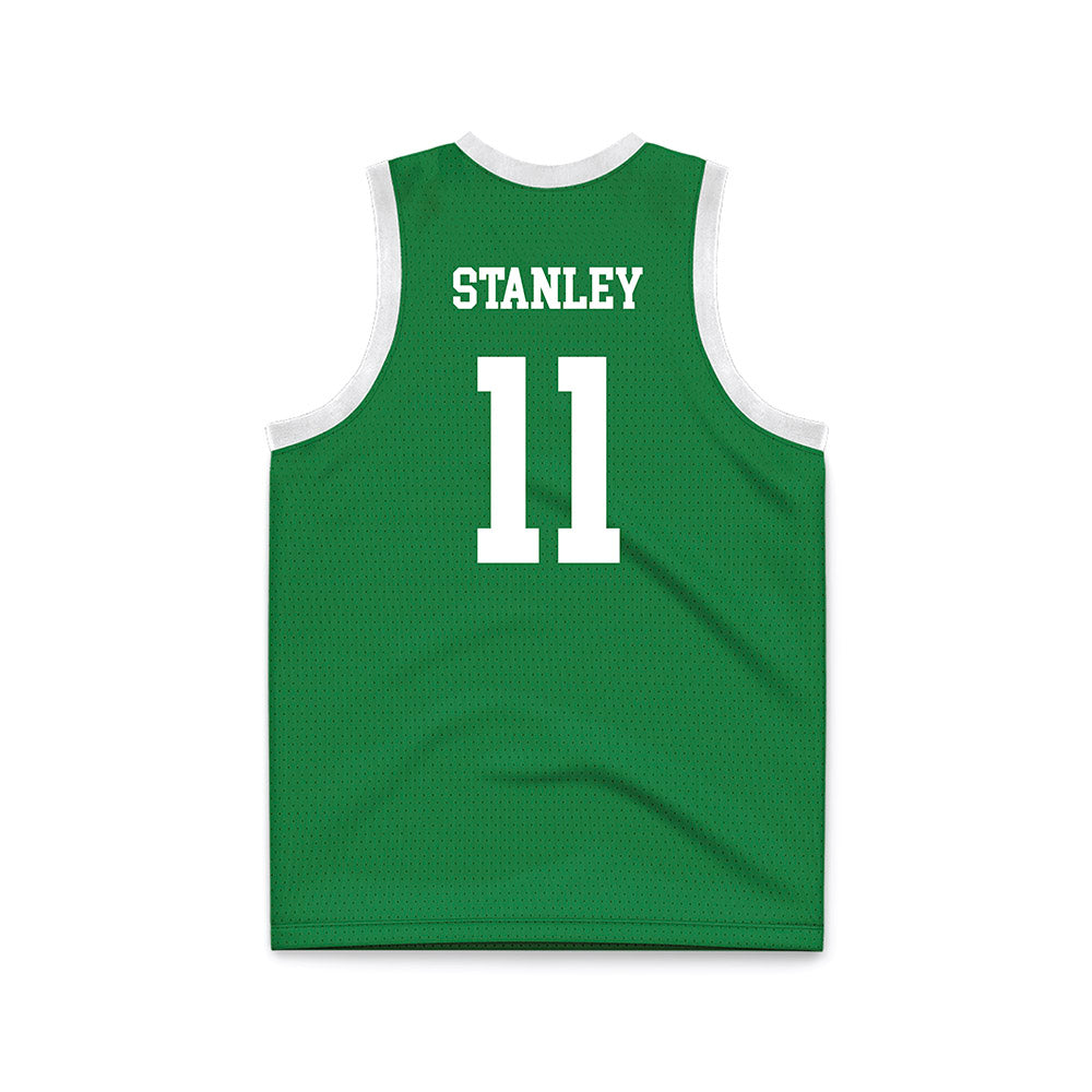 North Texas - NCAA Women's Basketball : Laynee Stanley - Green Basketball Jersey-1