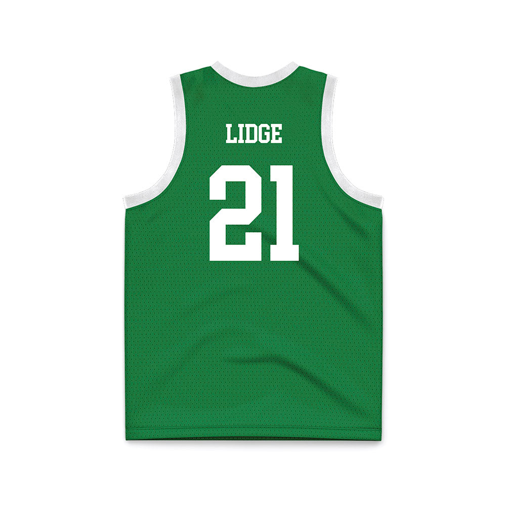 North Texas - NCAA Women's Basketball : Tionna Lidge - Green Basketball Jersey-1