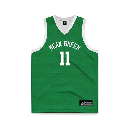 North Texas - NCAA Women's Basketball : Laynee Stanley - Green Basketball Jersey-0
