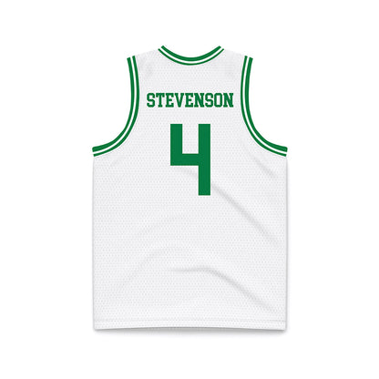 North Texas - NCAA Men's Basketball : JeShawn Stevenson - White Basketball Jersey-1