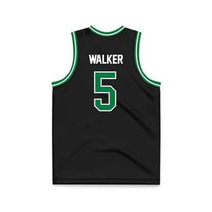 North Texas - NCAA Men's Basketball : Dello Walker - Black Basketball Jersey-1