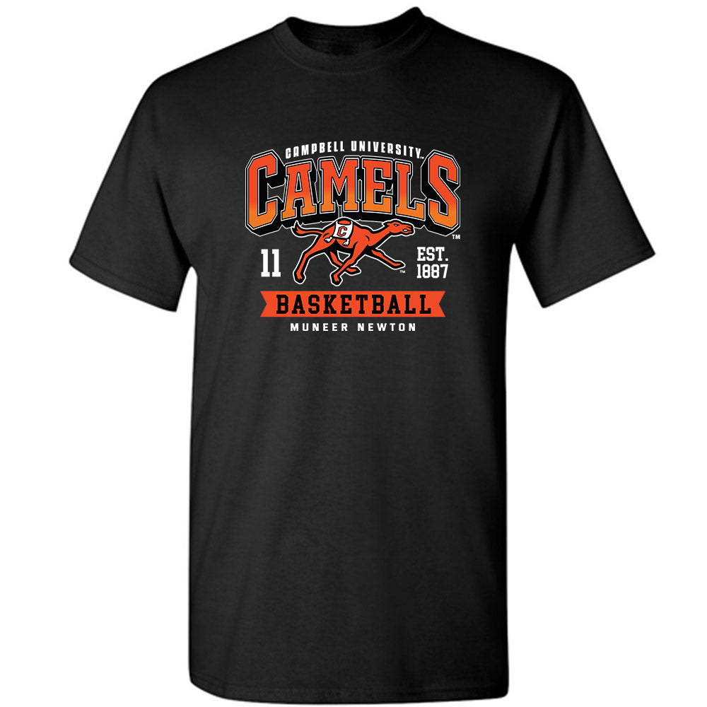 Campbell - NCAA Men's Basketball : Muneer Newton - Classic Fashion Shersey T-Shirt-0