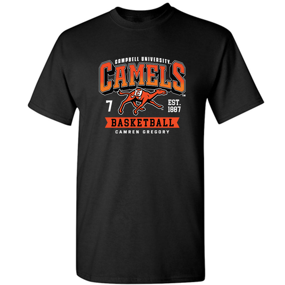 Campbell - NCAA Men's Basketball : Camren Gregory - Classic Fashion Shersey T-Shirt-0